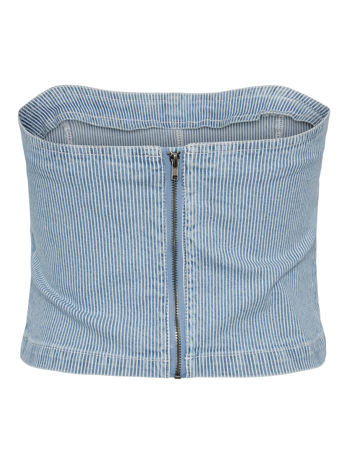PCBILLO Tube Top - Light Blue Denim